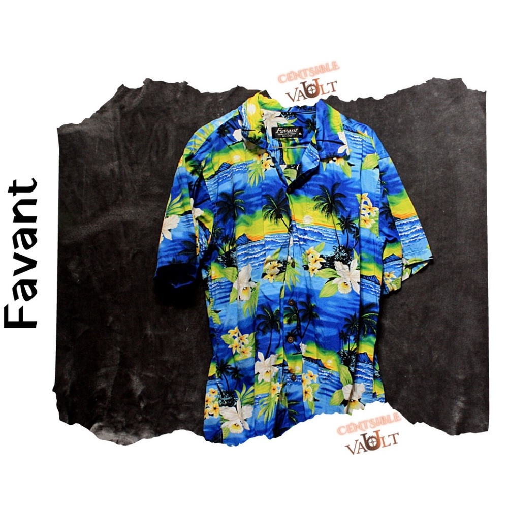 NWOT Favant Men’s XL Hawaiian Luau Shirt